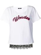 Liu Jo Wonder Lace Hem T-shirt - White