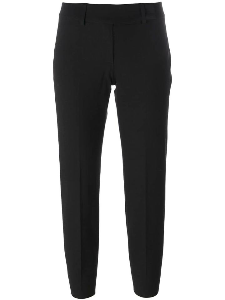 Piazza Sempione Back Slit Cropped Trousers - Black