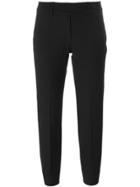 Piazza Sempione Back Slit Cropped Trousers - Black