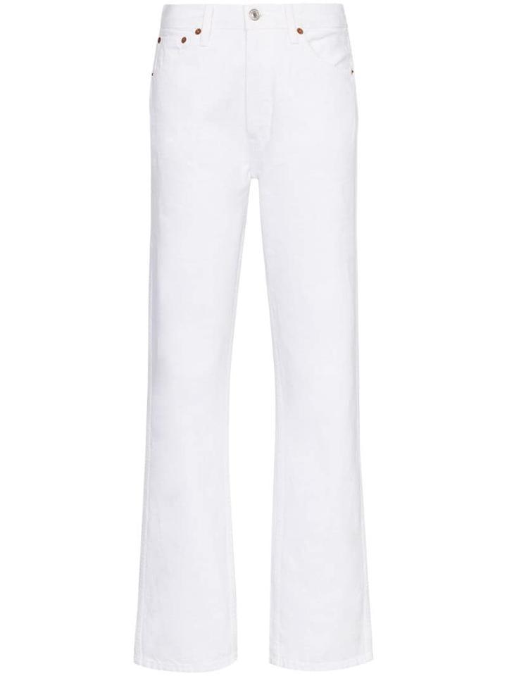 Re/done High-rise Straight-leg Jeans - White
