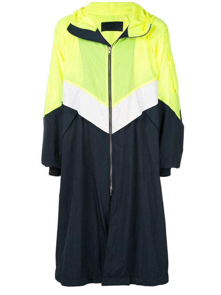 Juun.j Oversized Chevron Rain Coat - Multicolour