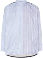 Children Of The Discordance Two Tone Pinstripe Cotton Shirt - Blue