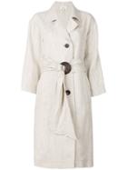Isa Arfen Single Breasted Coat - Nude & Neutrals