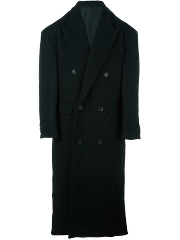 Juun.j Oversized Coat, Men's, Size: 50, Black, Polyester/rayon/cashmere/wool