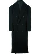 Juun.j Oversized Coat, Men's, Size: 50, Black, Polyester/rayon/cashmere/wool