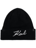 Karl Lagerfeld K/signature Beanie - Black