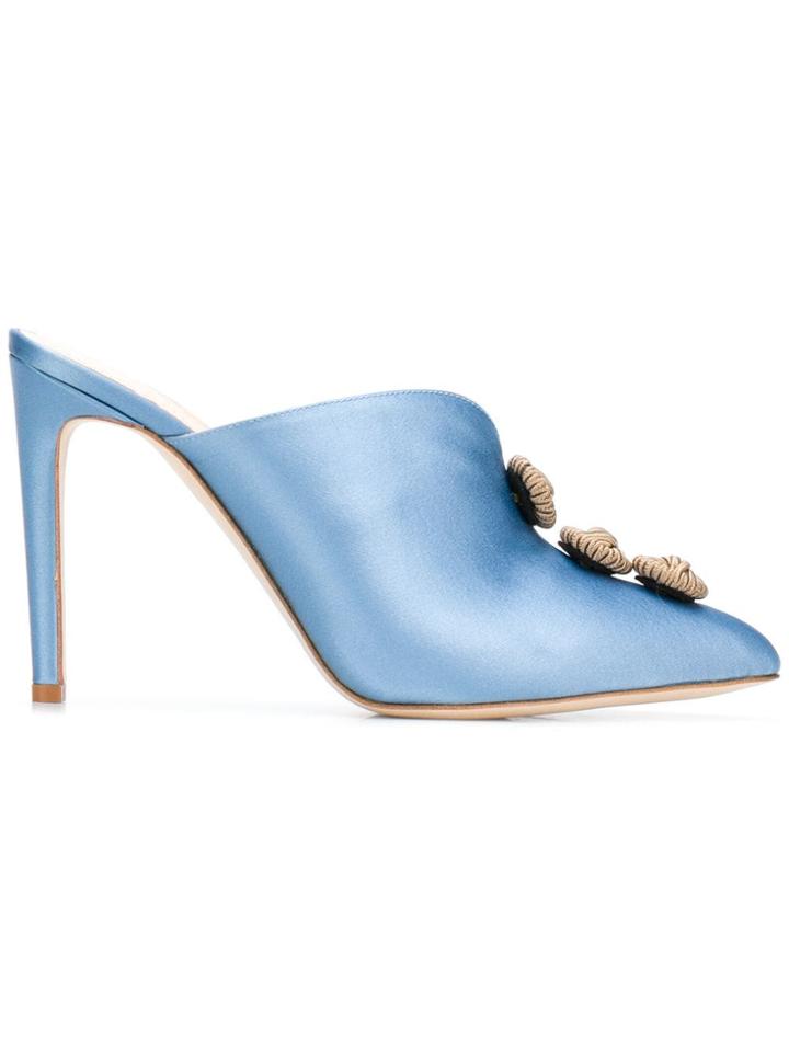 Chloe Gosselin Embellished Mules - Blue