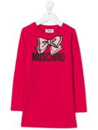 Moschino Kids Teen Bow Logo Maxi T-shirt - Red