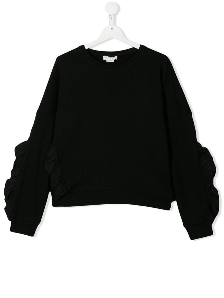 Stella Mccartney Kids Teen Ruffled Top - Black