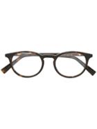 Ermenegildo Zegna Round Frame Glasses, Black, Acetate