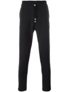 Alchemy Button Detail Track Pants, Men's, Size: Large, Black, Cotton/spandex/elastane