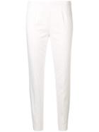 Les Copains Cropped Skinny Trousers - White