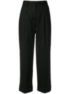 P.a.r.o.s.h. Straight Leg Cropped Trousers - Black