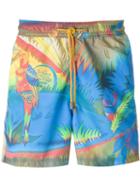 Etro Jungle Print Swim Shorts, Men's, Size: Xxl, Nylon