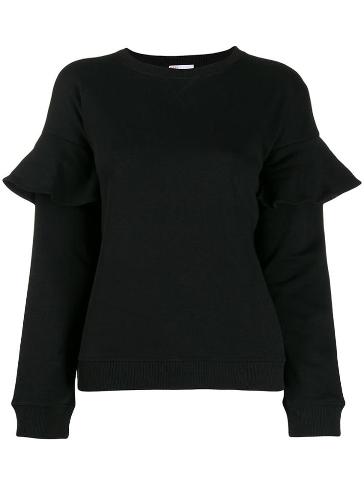 Red Valentino Ruffle Detail Jumper - Black