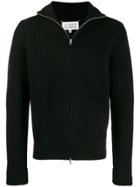 Maison Margiela Zipped Knitted Cardigan - Black