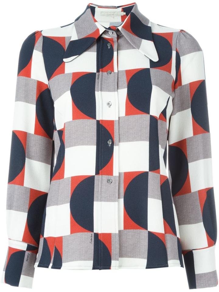 L'autre Chose Geometric Print Shirt