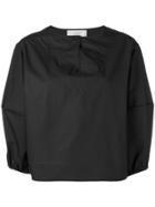 Maison Flaneur Boxy Puff Sleeve Blouse - Black