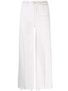 Mother Wide Leg Cropped Jeans - Neutrals