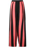 Edeline Lee Striped Cropped Trousers, Women's, Size: 8, Black, Polyester/spandex/elastane
