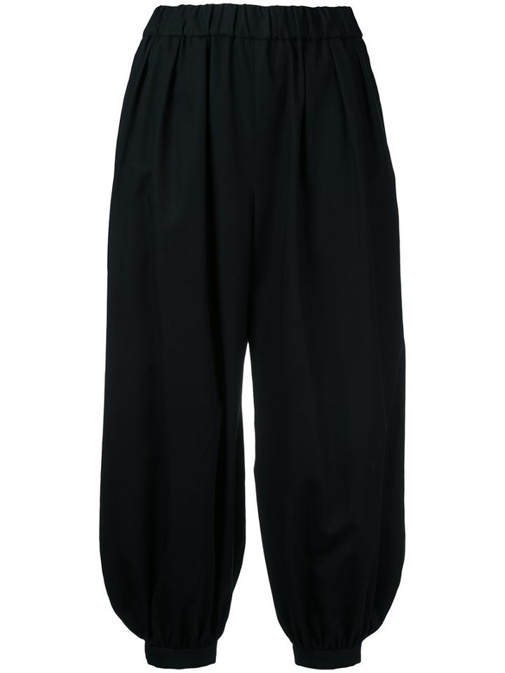 Astraet - Ballon Cropped Trousers - Women - Cotton - 0, Black, Cotton