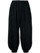 Astraet - Ballon Cropped Trousers - Women - Cotton - 0, Black, Cotton