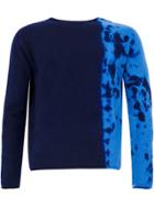 Suzusan Bleached Effect Knitted Jumper - Blue