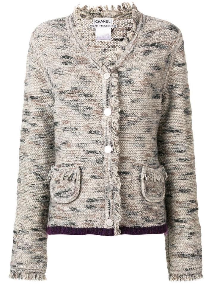 Chanel Pre-owned 1999's Knitted Jacket - Grey
