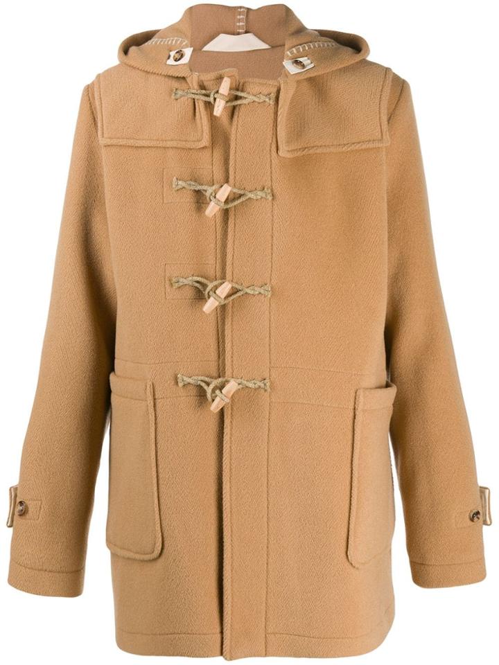 Alexander Mcqueen Hooded Duffle Coat - Neutrals