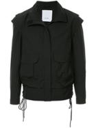 Ports V Zipped Fitted Jacket - Black