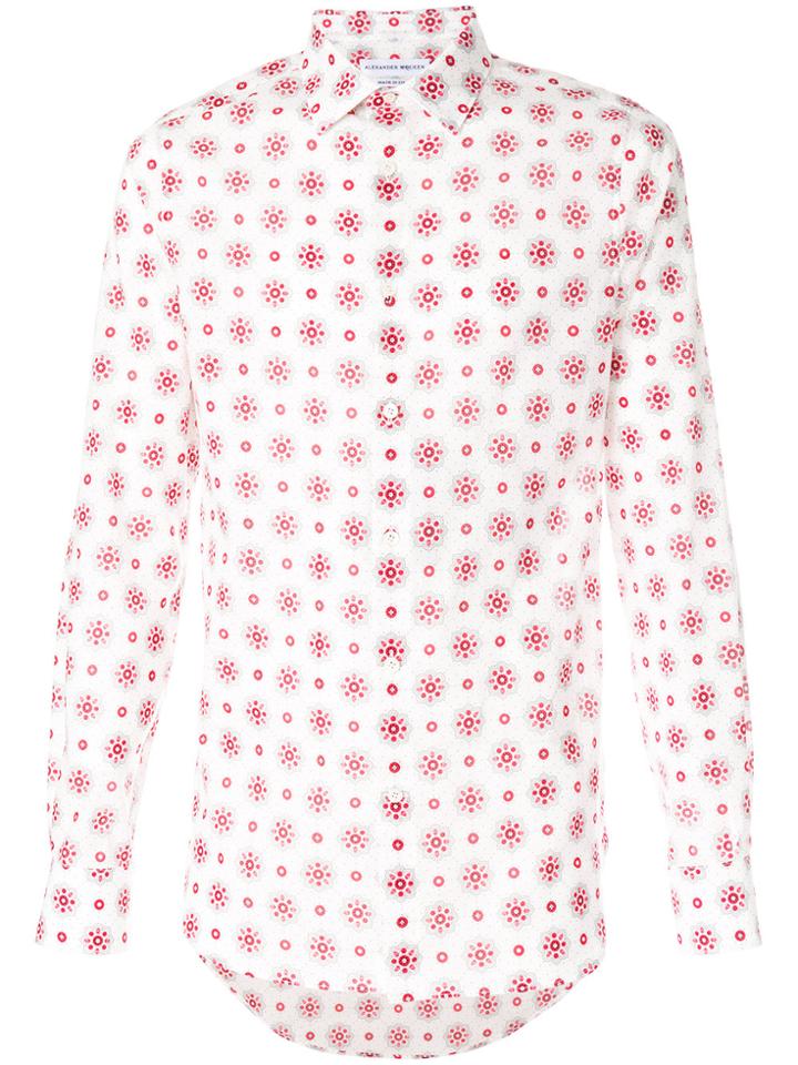 Alexander Mcqueen Flower Print Shirt - White