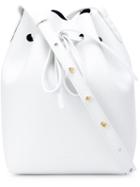 Mansur Gavriel Mini Bucket Shoulder Bag, Women's, White, Calf Leather