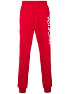 Versace Logo Print Track Pants - Red