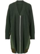 Sacai Oversized Knitted Jacket - Green