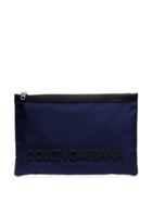 Dolce & Gabbana Logo Patch Pouch - Blue