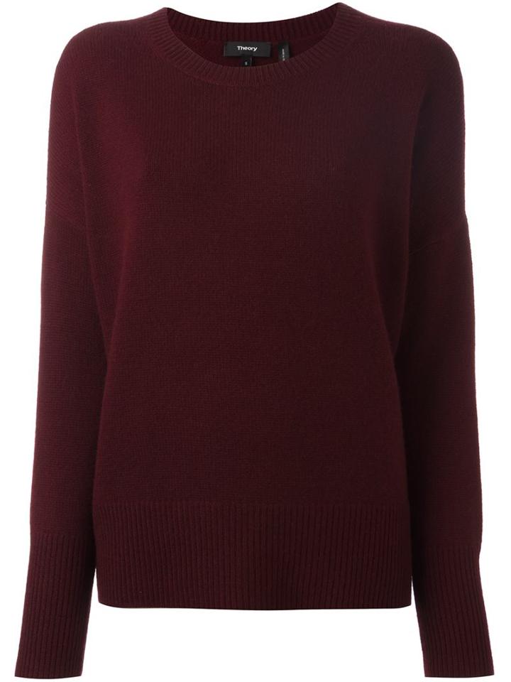 Theory Cashmere Jumper, Women's, Size: Small, Red, Cashmere