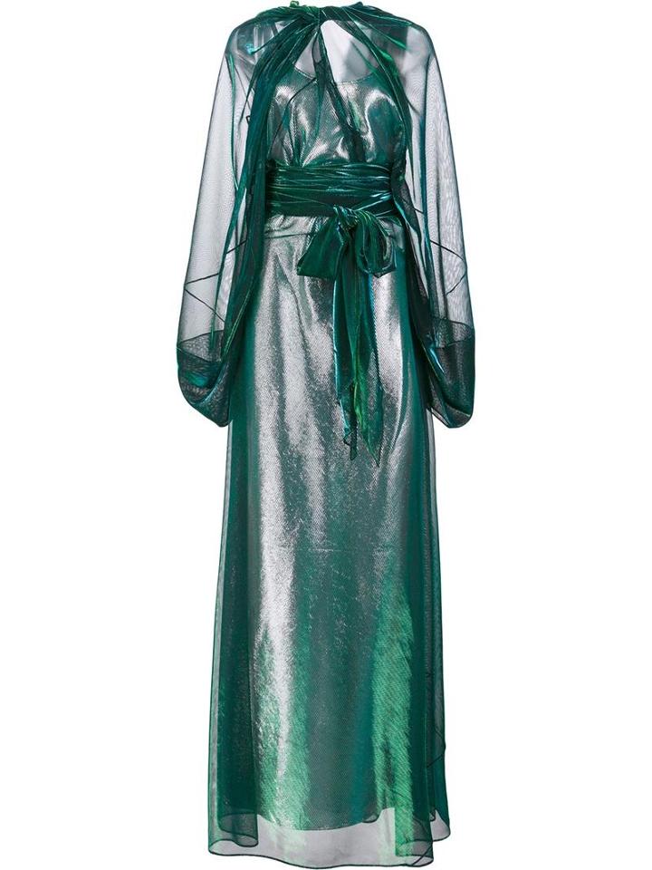 Maison Margiela Defile Glow Dress, Women's, Size: 40, Grey, Silk/cotton/polyamide/polyester