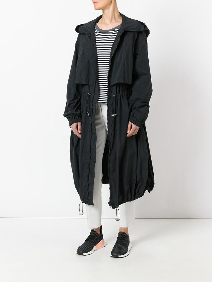Msgm - Hooded Midi Parka - Women - Polyamide - 40, Black, Polyamide