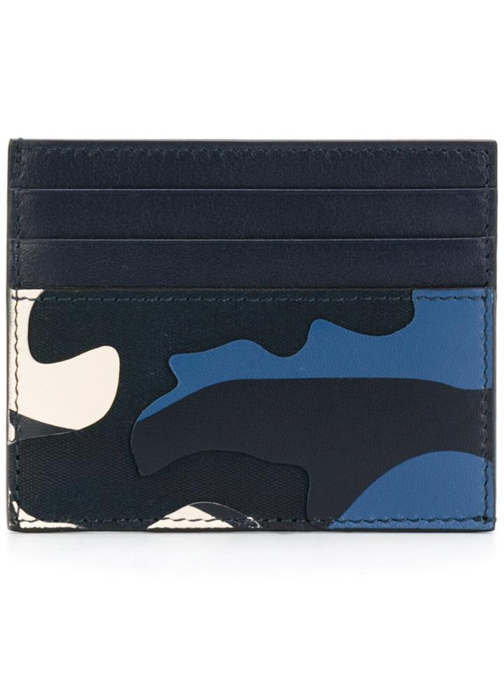 Valentino Valentino Garavani Camouflage Card Holder - Blue