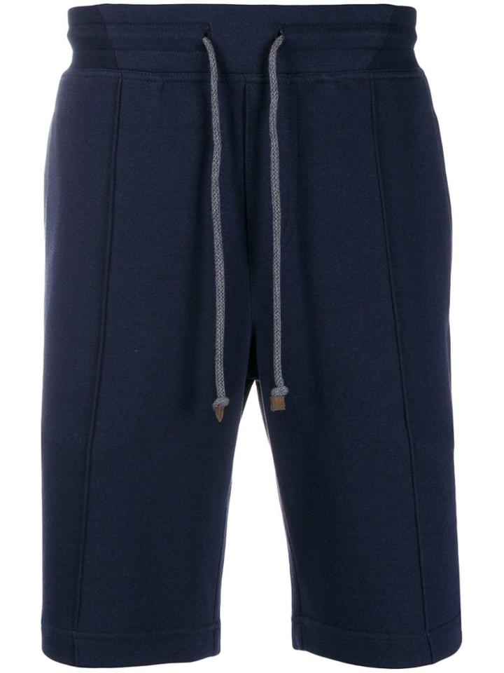 Brunello Cucinelli Panelled Bermuda Shorts - Blue