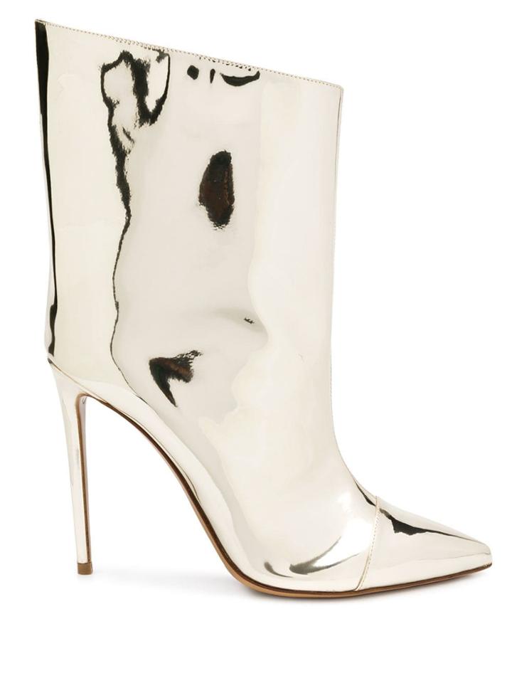Alexandre Vauthier Alex Platinum Mirror Boots - Gold