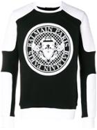 Balmain Logo Biker Sweatshirt - Black