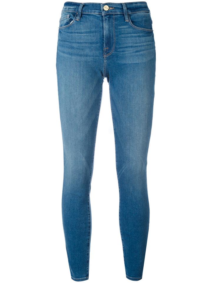 Frame Denim - High-rise Skinny Jeans - Women - Cotton/polyester/spandex/elastane - 29, Blue, Cotton/polyester/spandex/elastane