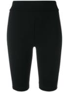 No Ka' Oi Side Stripe Cycling Shorts - Black