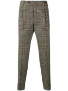 Pt01 Checked Trousers - Brown