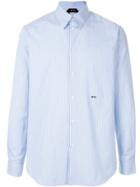 Nº21 Embroidered Logo Striped Shirt - Blue