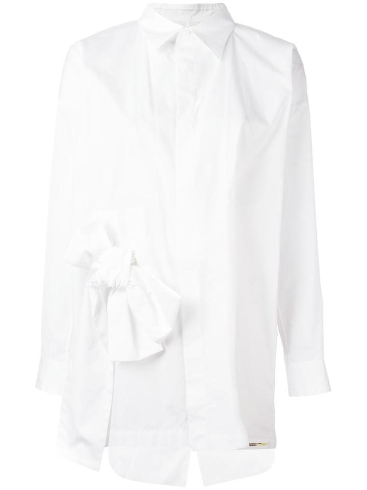 Yohji Yamamoto Bow Detailing Shirt, Women's, Size: Small, White, Cotton