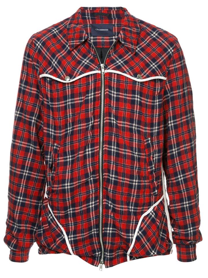 John Undercover Checked Shirt Jacket - Red