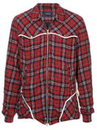 John Undercover Checked Shirt Jacket - Red