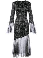 Prabal Gurung Polka Dot Print Asymmetric Hem Dress - Black